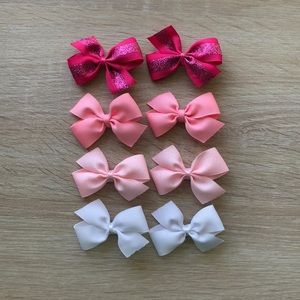 Set of 8 Hair Bows/Girls Hair Bows/Accessories